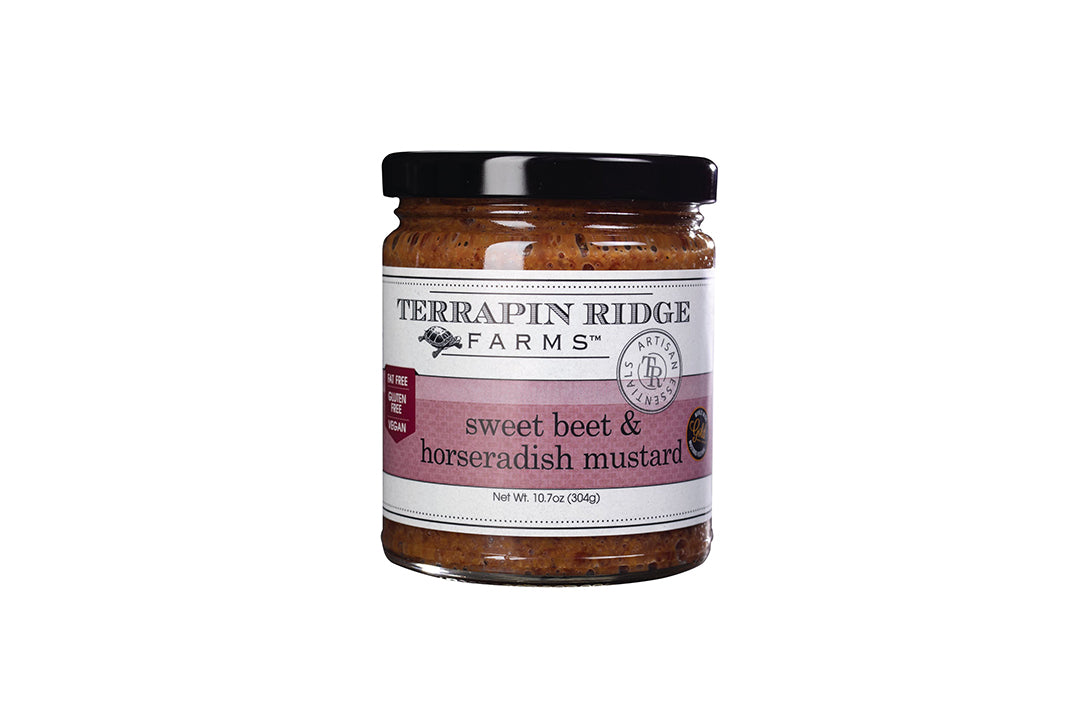 Sweet Beet and Horseradish Mustard Pork Tenderloin with Terrapin Ridge Farms Sweet Beet and Horseradish Mustard Sweet Beet and Horseradish Mustard Pork Tenderloin with Terrapin Ridge Farms Sweet Beet and Horseradish Mustard